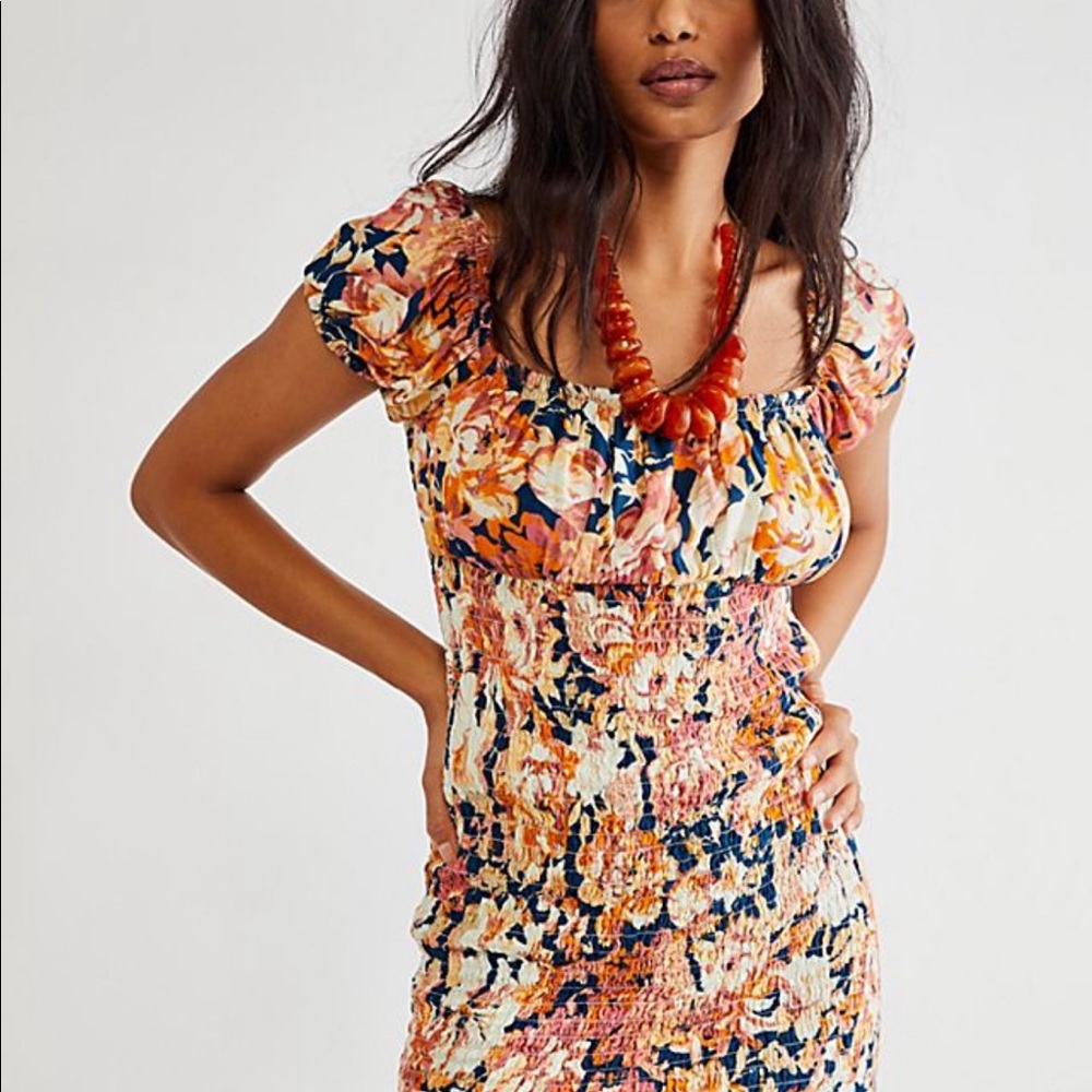 Wren smocked mini dress Free people dress